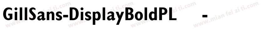 GillSans-DisplayBoldPL 语言英文字体转换